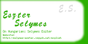 eszter selymes business card